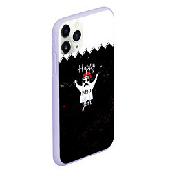 Чехол iPhone 11 Pro матовый Новогодний призрак в красной шапке, цвет: 3D-светло-сиреневый — фото 2