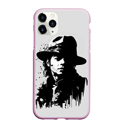 Чехол iPhone 11 Pro матовый Майкл Джексон - рисунок, цвет: 3D-розовый
