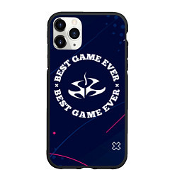 Чехол iPhone 11 Pro матовый Символ Hitman и надпись best game ever, цвет: 3D-черный