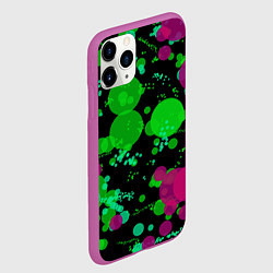 Чехол iPhone 11 Pro матовый Токсичные пузыри, цвет: 3D-фиолетовый — фото 2