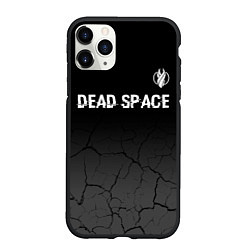 Чехол iPhone 11 Pro матовый Dead Space glitch на темном фоне: символ сверху