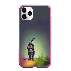 Чехол iPhone 11 Pro матовый Кролик на стиле