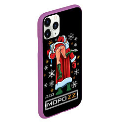 Чехол iPhone 11 Pro матовый Ded MoroZZ - Brazzers, цвет: 3D-фиолетовый — фото 2