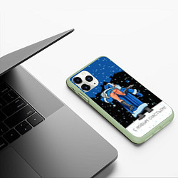 Чехол iPhone 11 Pro матовый Morozz, цвет: 3D-салатовый — фото 2
