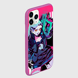 Чехол iPhone 11 Pro матовый Ребекка - Cyberpunk: edgerunners, цвет: 3D-фиолетовый — фото 2