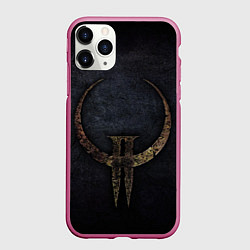 Чехол iPhone 11 Pro матовый Quake 2, цвет: 3D-малиновый