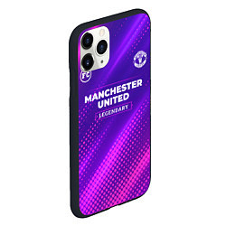 Чехол iPhone 11 Pro матовый Manchester United legendary sport grunge, цвет: 3D-черный — фото 2