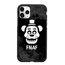 Чехол iPhone 11 Pro матовый FNAF glitch на темном фоне, цвет: 3D-черный