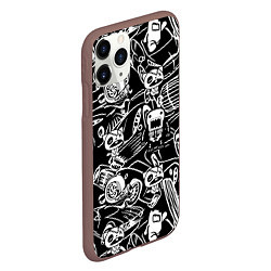 Чехол iPhone 11 Pro матовый JDM Pattern, цвет: 3D-коричневый — фото 2