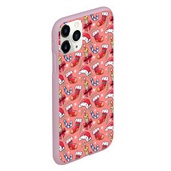 Чехол iPhone 11 Pro матовый Christmas pattern, цвет: 3D-розовый — фото 2