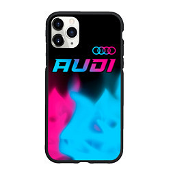 Чехол iPhone 11 Pro матовый Audi - neon gradient: символ сверху