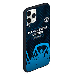 Чехол iPhone 11 Pro матовый Manchester United legendary форма фанатов, цвет: 3D-черный — фото 2
