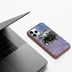 Чехол iPhone 11 Pro матовый The Beatles - Liverpool - England, цвет: 3D-коричневый — фото 2