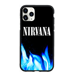 Чехол iPhone 11 Pro матовый Nirvana blue fire