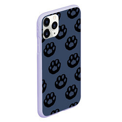 Чехол iPhone 11 Pro матовый Кошачьи лапки, цвет: 3D-светло-сиреневый — фото 2