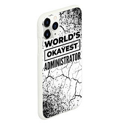 Чехол iPhone 11 Pro матовый Worlds okayest administrator - white, цвет: 3D-белый — фото 2