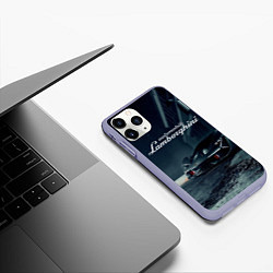 Чехол iPhone 11 Pro матовый Lamborghini - power - Italy, цвет: 3D-светло-сиреневый — фото 2