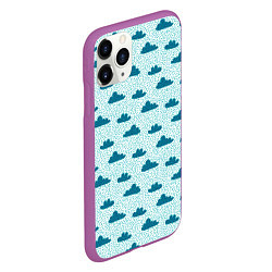 Чехол iPhone 11 Pro матовый Облака и дождь, цвет: 3D-фиолетовый — фото 2