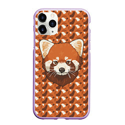 Чехол iPhone 11 Pro матовый Милая красная панда, цвет: 3D-сиреневый