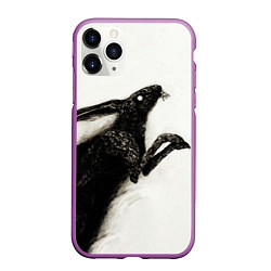Чехол iPhone 11 Pro матовый Пожиратель кроликов, цвет: 3D-фиолетовый