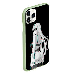 Чехол iPhone 11 Pro матовый Waifu Zero Two, цвет: 3D-салатовый — фото 2