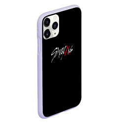 Чехол iPhone 11 Pro матовый Stray Kids white logo, цвет: 3D-светло-сиреневый — фото 2