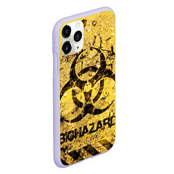 Чехол iPhone 11 Pro матовый Danger biohazard, цвет: 3D-светло-сиреневый — фото 2