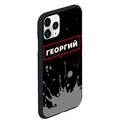 Чехол iPhone 11 Pro матовый Георгий - в красной рамке на темном, цвет: 3D-черный — фото 2