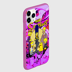 Чехол iPhone 11 Pro матовый The flighty Simpsons family, цвет: 3D-фиолетовый — фото 2
