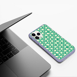 Чехол iPhone 11 Pro матовый Череп удлинённый, цвет: 3D-светло-сиреневый — фото 2