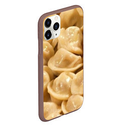 Чехол iPhone 11 Pro матовый Пельмени, цвет: 3D-коричневый — фото 2