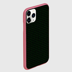 Чехол iPhone 11 Pro матовый Однотонный двоичный код, цвет: 3D-малиновый — фото 2