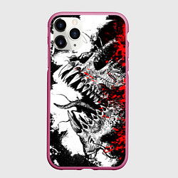 Чехол iPhone 11 Pro матовый Демон внутри меня, цвет: 3D-малиновый