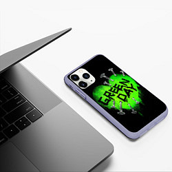 Чехол iPhone 11 Pro матовый Green day heart nails, цвет: 3D-светло-сиреневый — фото 2