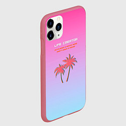 Чехол iPhone 11 Pro матовый Творец своей жизни, цвет: 3D-малиновый — фото 2