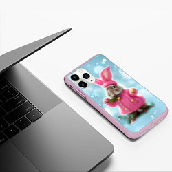 Чехол iPhone 11 Pro матовый Зайка в розовом, цвет: 3D-розовый — фото 2