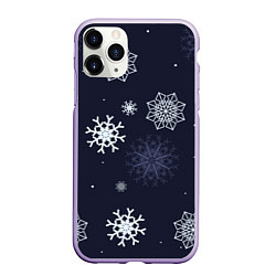 Чехол iPhone 11 Pro матовый Снежная ночь