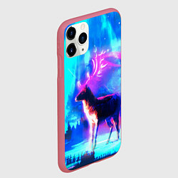 Чехол iPhone 11 Pro матовый Благородный олень, цвет: 3D-малиновый — фото 2