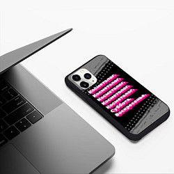 Чехол iPhone 11 Pro матовый Косметолог суббота воскресенье на темном фоне, цвет: 3D-черный — фото 2