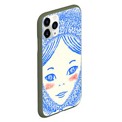 Чехол iPhone 11 Pro матовый Ретро-Снегурочка, цвет: 3D-темно-зеленый — фото 2
