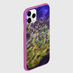 Чехол iPhone 11 Pro матовый Фортнайт карта, цвет: 3D-фиолетовый — фото 2