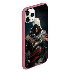 Чехол iPhone 11 Pro матовый Assassins Creed 4, цвет: 3D-малиновый — фото 2