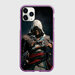 Чехол iPhone 11 Pro матовый Assassins Creed 4, цвет: 3D-фиолетовый
