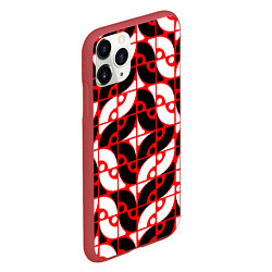 Чехол iPhone 11 Pro матовый Геометрическая абстракция, цвет: 3D-красный — фото 2