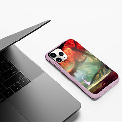Чехол iPhone 11 Pro матовый Destiny пейзаж джунглей, цвет: 3D-розовый — фото 2
