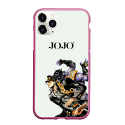 Чехол iPhone 11 Pro матовый Стенд Джотаро Куджо Star Platinum, цвет: 3D-малиновый