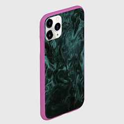 Чехол iPhone 11 Pro матовый Тёмно-синий водянистый туман, цвет: 3D-фиолетовый — фото 2