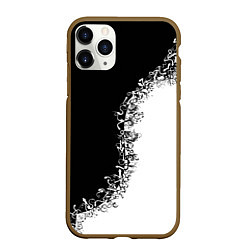 Чехол iPhone 11 Pro матовый Инь и Янь, цвет: 3D-коричневый