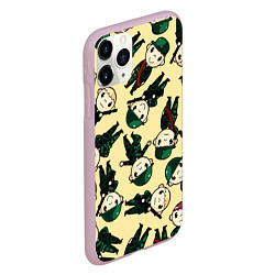 Чехол iPhone 11 Pro матовый С солдатиками мультяшными, цвет: 3D-розовый — фото 2