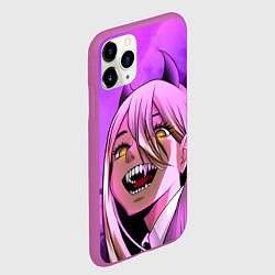 Чехол iPhone 11 Pro матовый Человек - бензопила Power, цвет: 3D-фиолетовый — фото 2